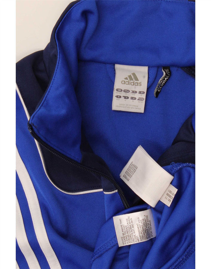 Adidas Mens Climalite Pullover Tracksuit Top Medium Blue Colourblock