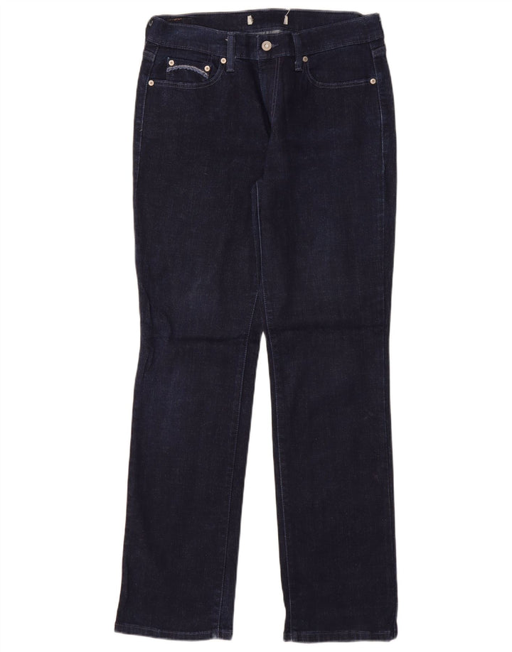 LEVI'S Womens Straight Jeans US 8 Medium W29 L32 Navy Blue Cotton