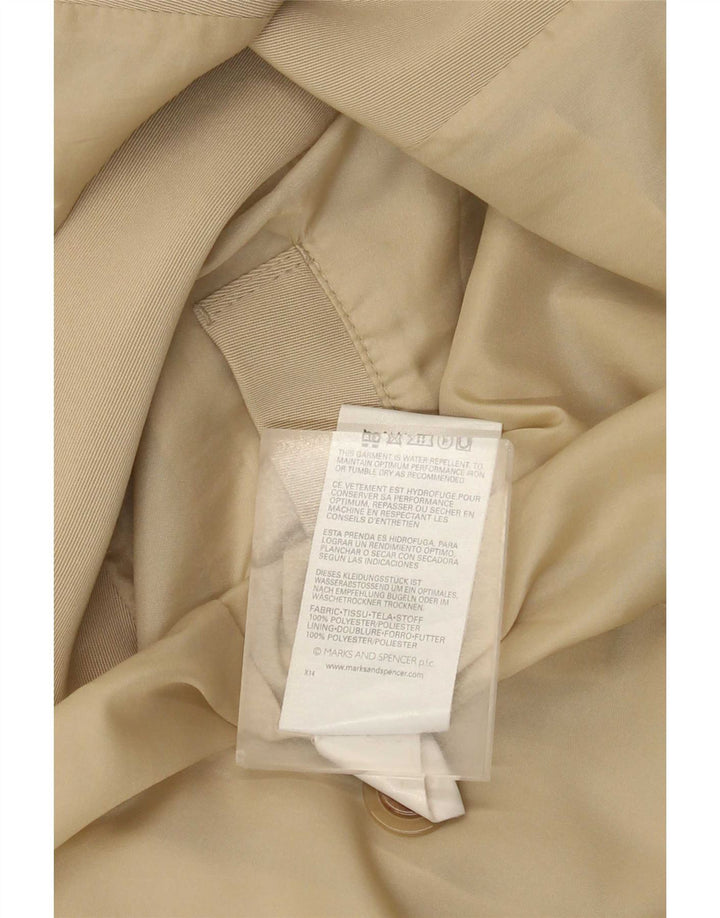 Marks & Spencer Womens Standard Fit Overcoat UK 18 XL Beige Polyester