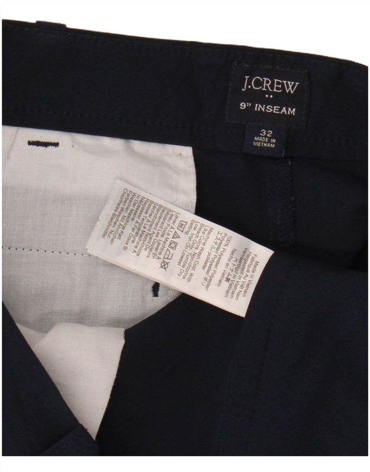 J. Crew Mens Chino Shorts W32 Medium Navy Blue Polyester