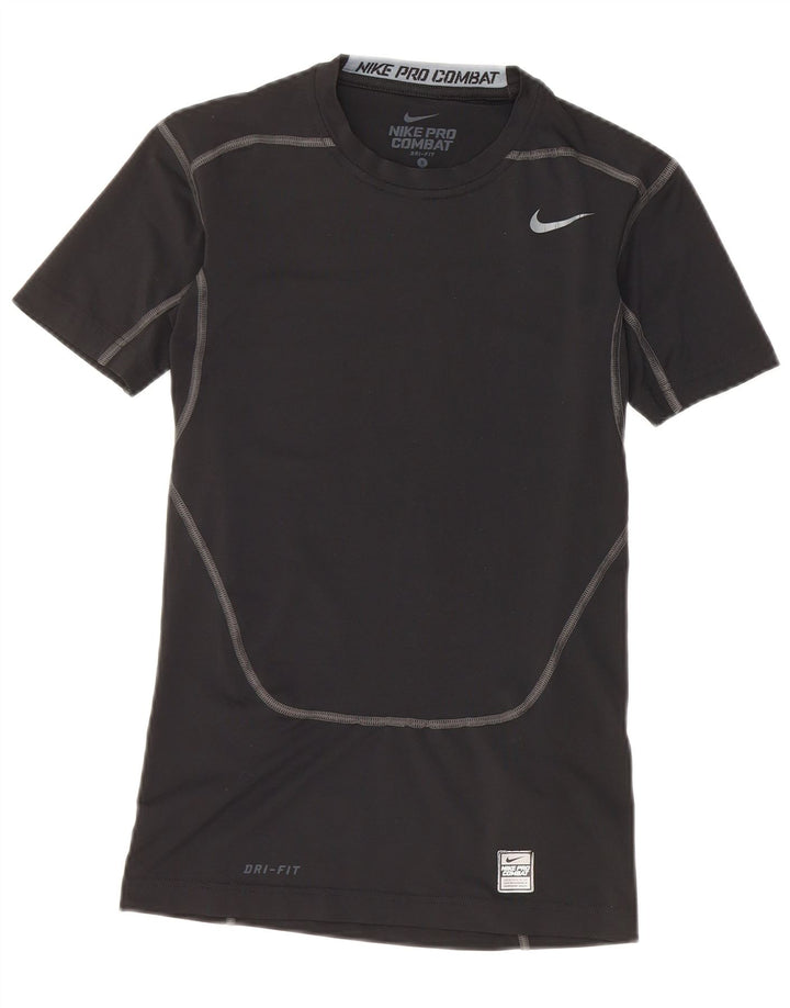 Nike Mens Compression T-Shirt Top Small Black Polyester