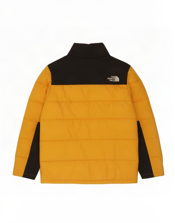 The North Face Boys Padded Jacket 11-12 Years Large Yellow Colourblock