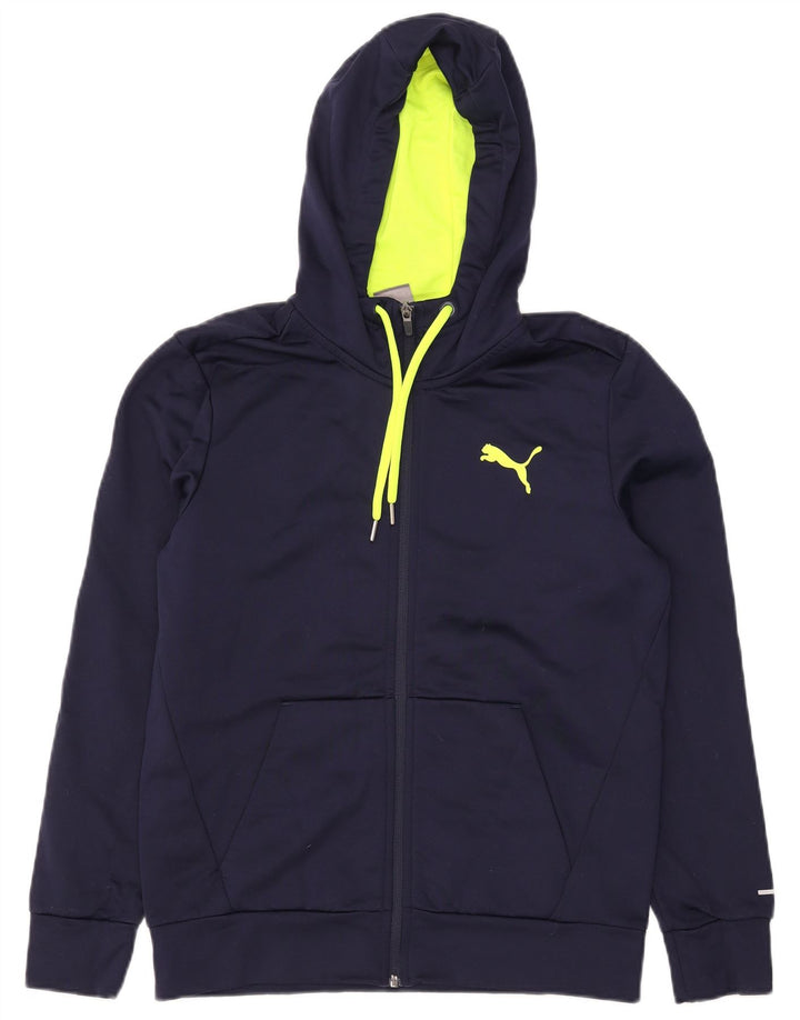 Puma Hættetrøje med lynlås til mænd, lille marineblå polyester