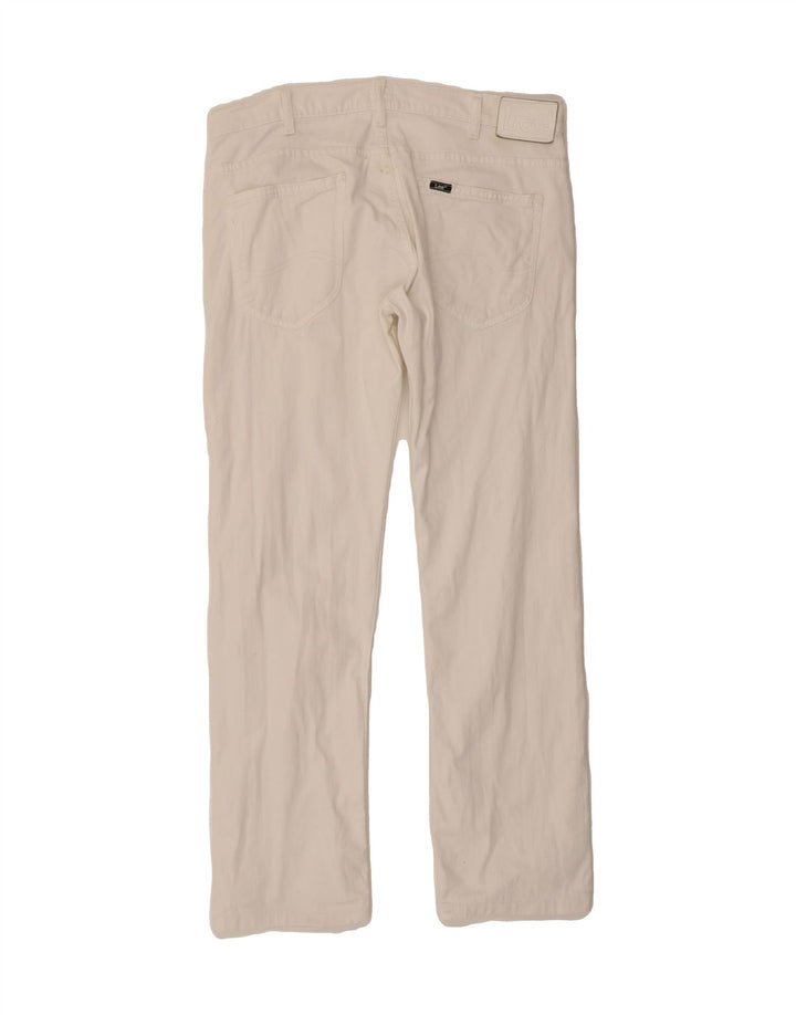 LEE Mens Powell Straight Jeans W34 L31 White Cotton Vintage Lee and Second-Hand Lee from Messina Hembry 