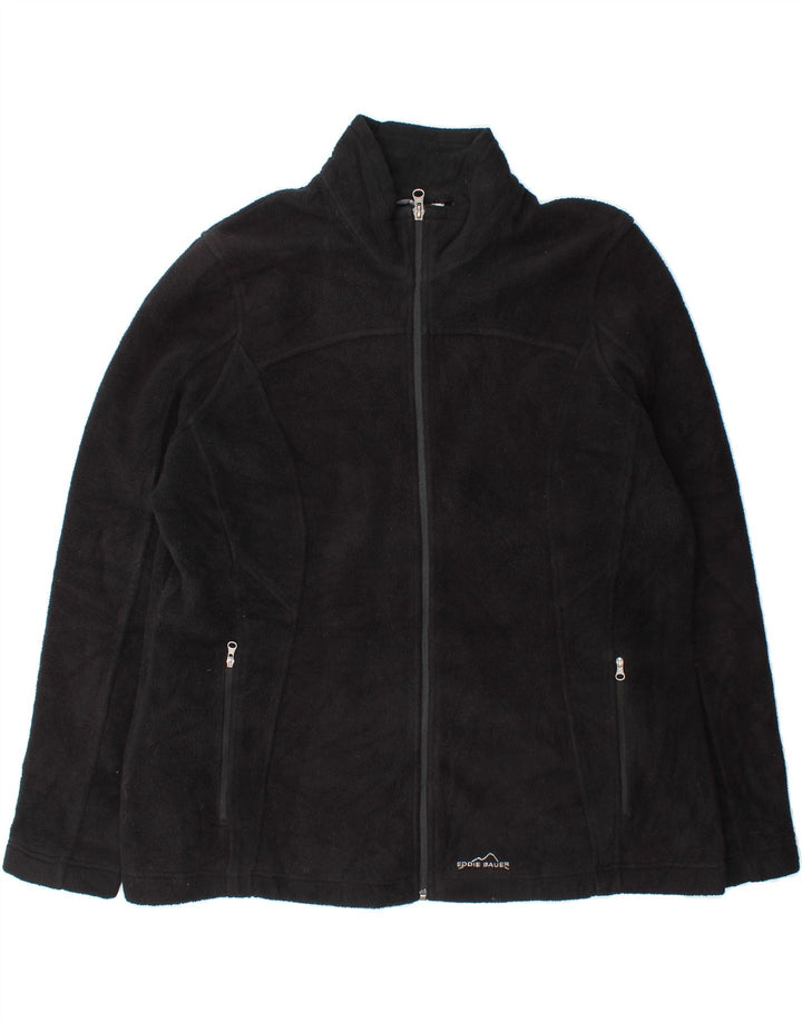 EDDIE BAUER Womens Fleece Jacket UK 20 2XL Black Polyester Vintage Eddie Bauer and Second-Hand Eddie Bauer from Messina Hembry 