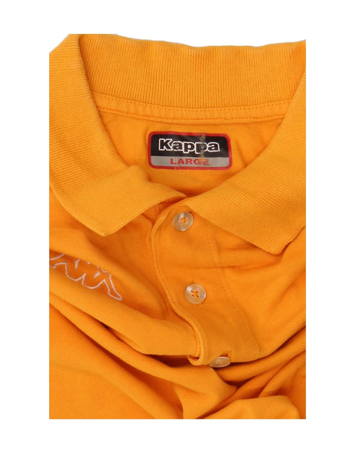 KAPPA Mens Polo Shirt Large Orange Cotton Vintage Kappa and Second-Hand Kappa from Messina Hembry 