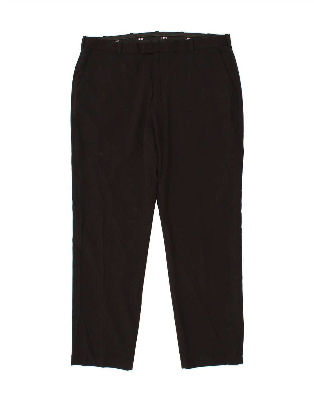 IZOD Mens Straight Chino Trousers  W38 L32 Black Polyester Vintage Izod and Second-Hand Izod from Messina Hembry 