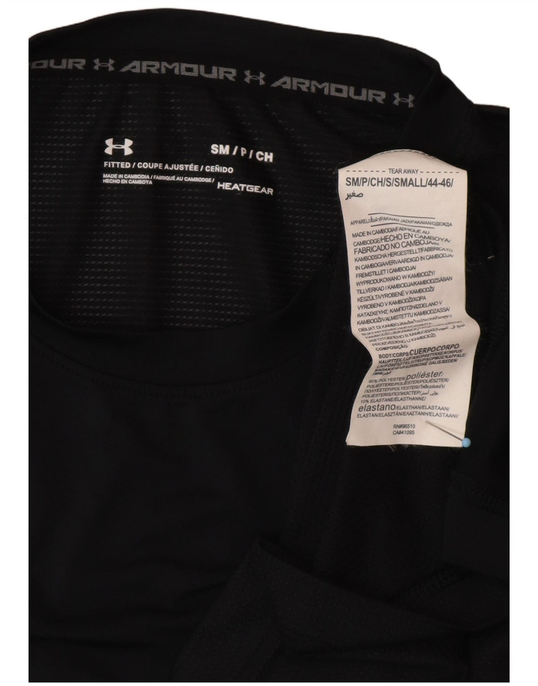 T-shirt da uomo UNDER ARMOUR Heat Gear Top medio poliestere nero