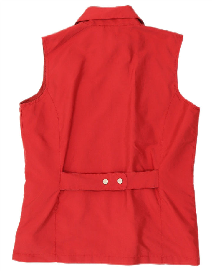 PACO Womens Utility Gilet UK 10 Small Red Polyester Classic