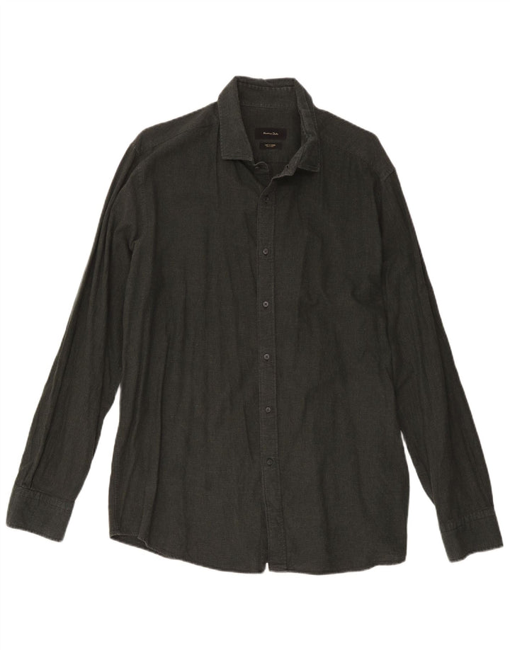 Massimo Dutti Herreskjorte Medium Green Houndstooth