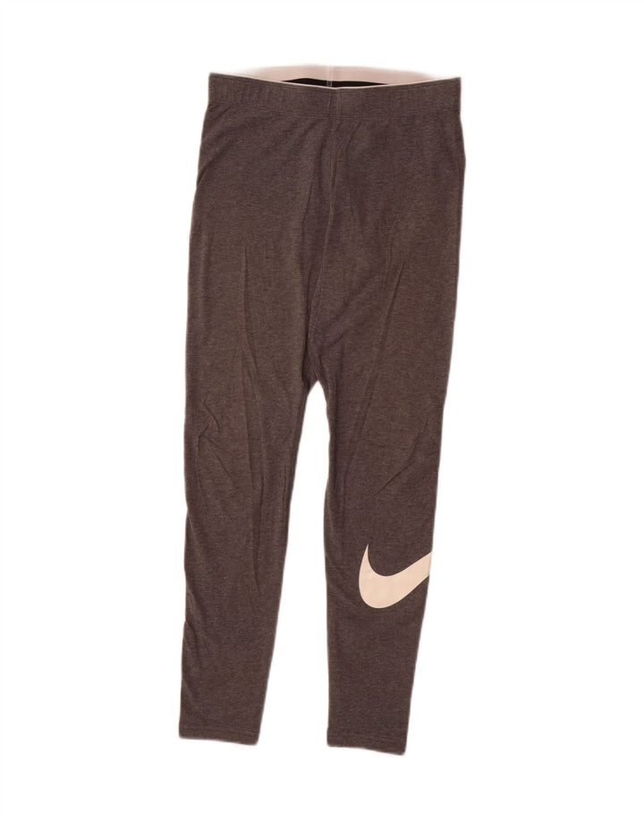 NIKE Womens Graphic Leggings UK 10 Small  Grey Cotton Vintage Nike and Second-Hand Nike from Messina Hembry 