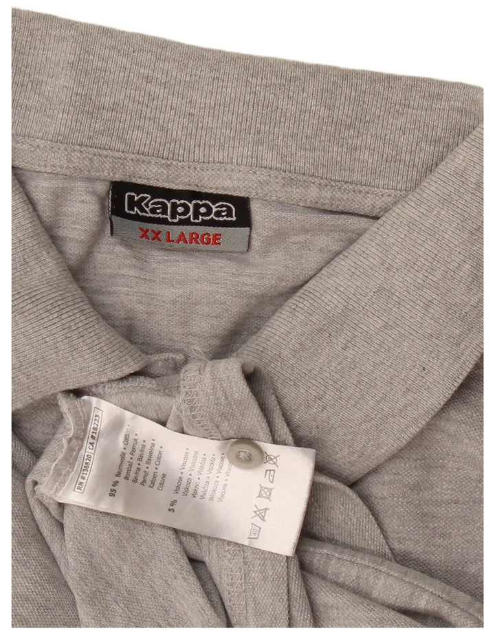 Kappa Mens Polo Shirt 2XL Grey Cotton