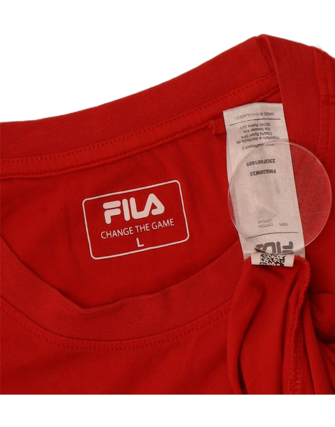 FILA Mens Graphic T-Shirt Top Large Red Cotton Vintage Fila and Second-Hand Fila from Messina Hembry 
