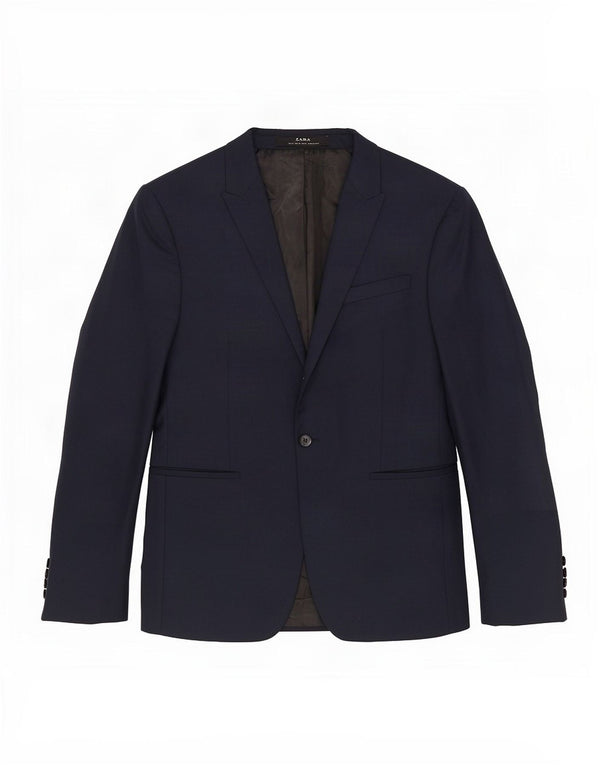 Jachetă Blazer pentru bărbați Zara cu 1 nasture EU 48 Medium Bleumarin