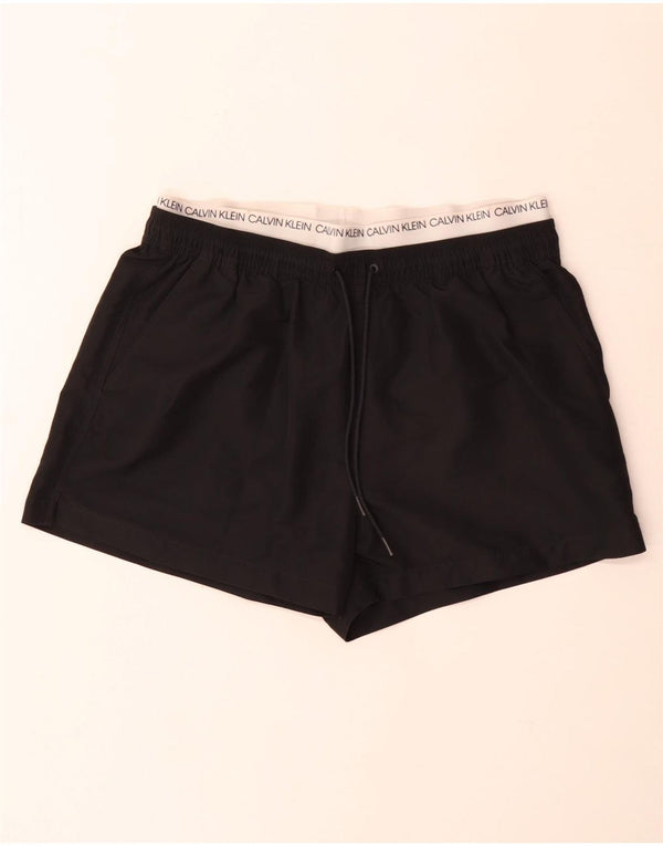 Calvin Klein Mens Graphic Swimming Shorts Large Black Colourblock
