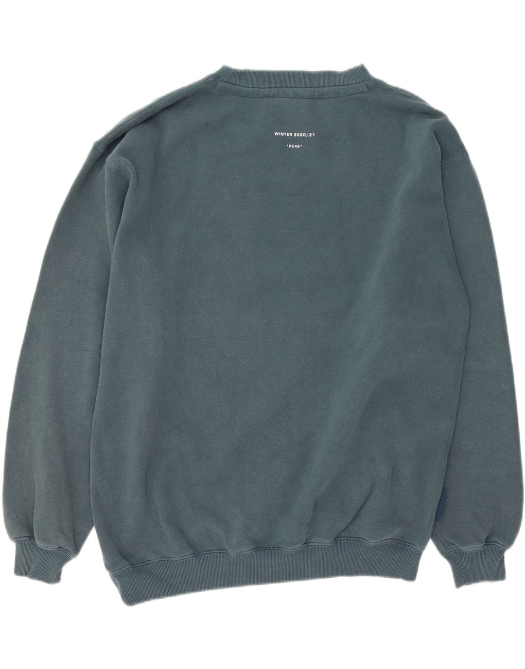 VINTAGE Mens Graphic Sweatshirt Jumper XL Blue Cotton