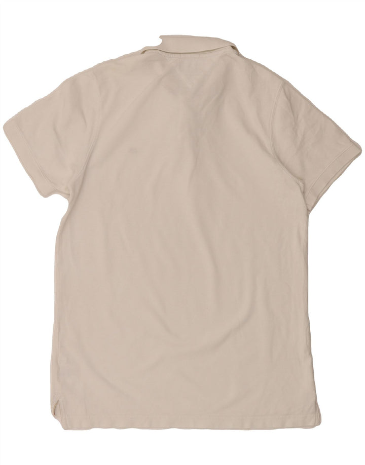 TOMMY HILFIGER Mens Polo Shirt Large White Vintage Tommy Hilfiger and Second-Hand Tommy Hilfiger from Messina Hembry 