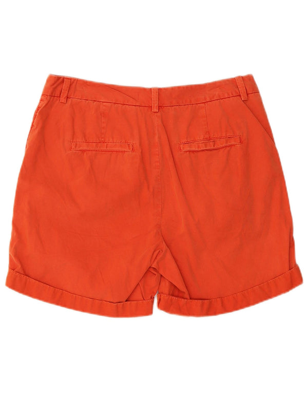 Pantaloncini chino da donna Marks & Spencer UK 10 piccoli W30 cotone arancione
