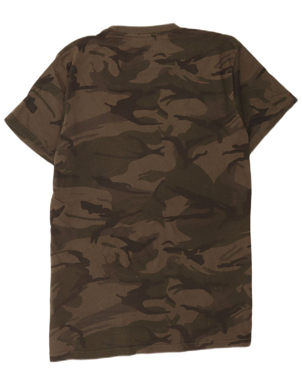 Oncle Sam T-Shirt Graphique Homme Top IT 56/58 XL Kaki Camouflage Coton