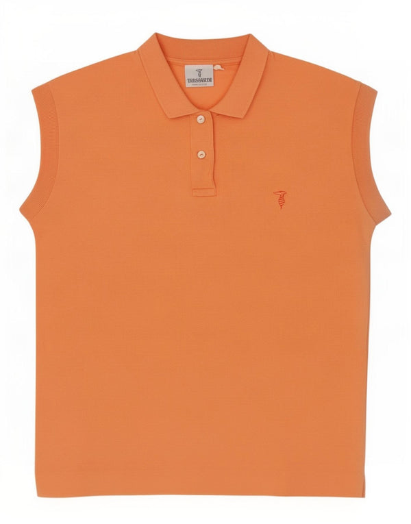 Polo Donna Trussardi UK 10 Small Arancione Cotone