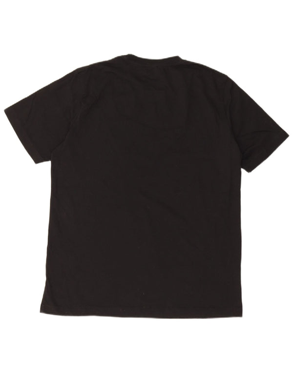 Diesel Mens Graphic T-Shirt Top Large Black Cotton
