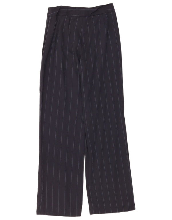 Pantaloni casual a gamba larga da donna Zara EU 36 XS W26 L30 blu navy a righe
