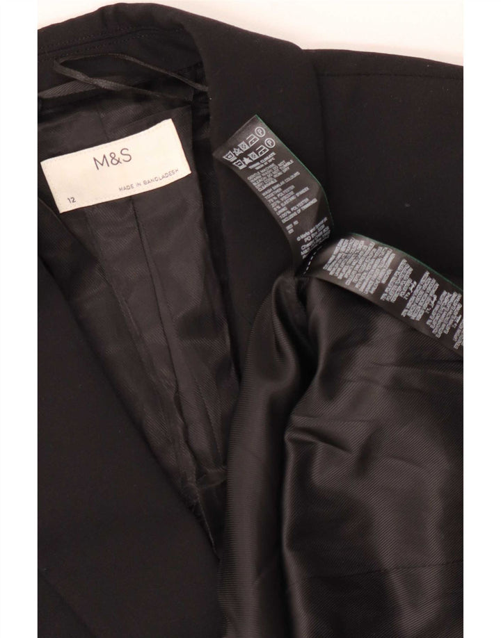 Marks & Spencer Chaqueta tipo blazer con 1 botón para mujer UK 40 Mediano Poliéster negro