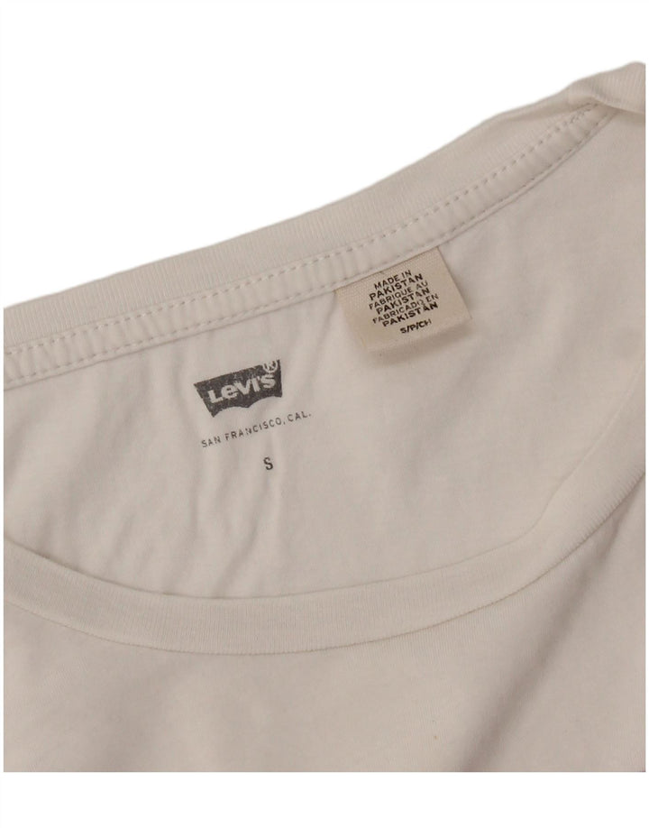 LEVI'S Womens Graphic T-Shirt Top UK 10 Small White