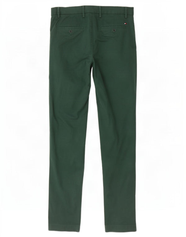 Pantaloni chino slim da uomo Tommy Hilfiger W32 L32 cotone verde