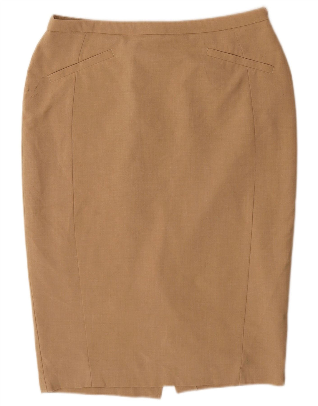 Marks & Spencer Womens Pencil Skirt UK 14 Large W32  Beige Polyester