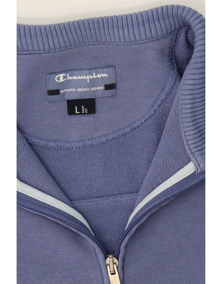 CHAMPION Womens Tracksuit Top Jacket UK 16 Large Blue Colourblock Vintage Champion and Second-Hand Champion from Messina Hembry 