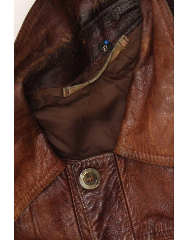 Vintage Herren Lederjacke UK 38 Mittelbraun