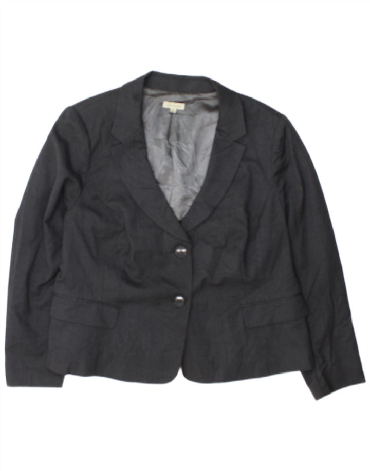 Giacca blazer autografa da donna Marks & Spencer UK 18 XL grigio maculato