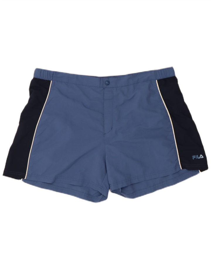 FILA Mens Swimming Shorts 2XL  Blue Colourblock