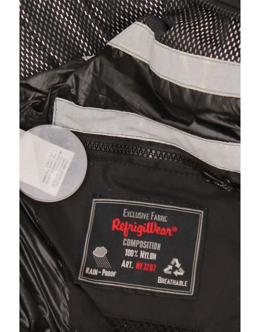 Refrigiwear Womens Rain Jacket IT 52 2XL Black Nylon