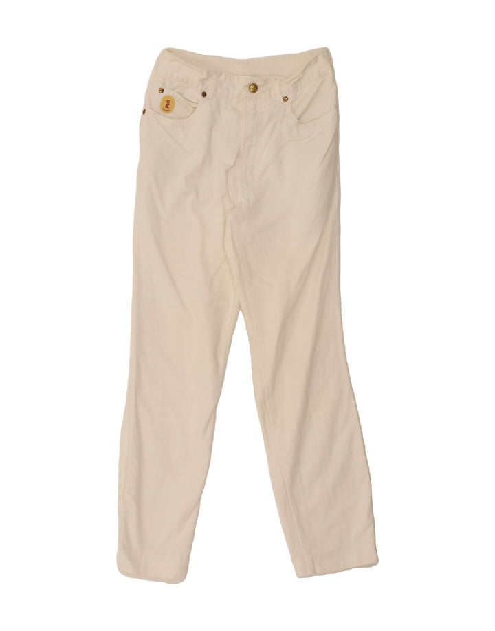 TRUSSARDI Womens Straight Jeans W30 L28 White Vintage Trussardi and Second-Hand Trussardi from Messina Hembry 
