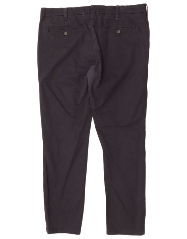 Marks & Spencer Mens Slim Fit Chino Trousers W38 L29 Navy Blue Cotton