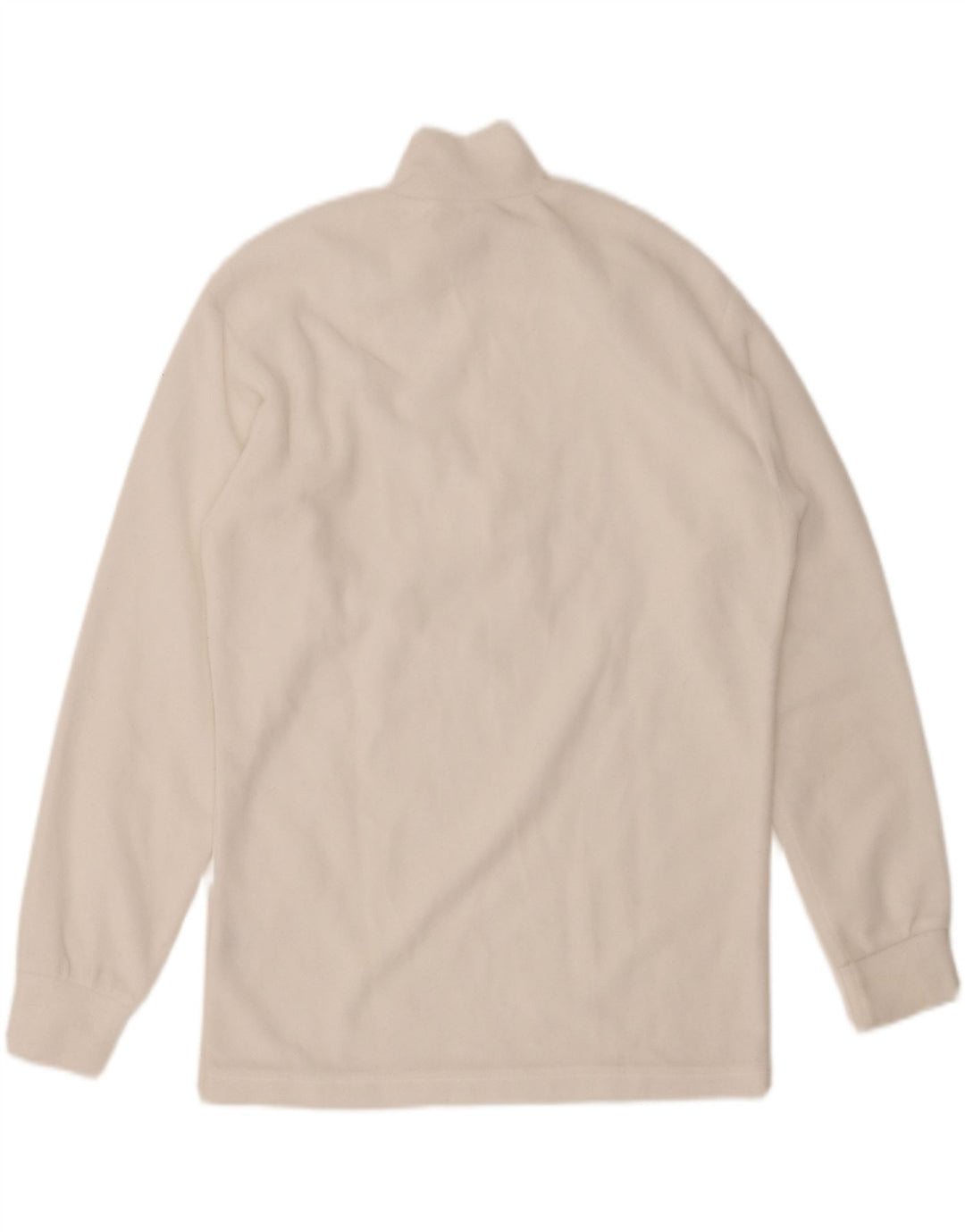 FILA Mens Zip Neck Fleece Jumper IT 44 XS White Polyester