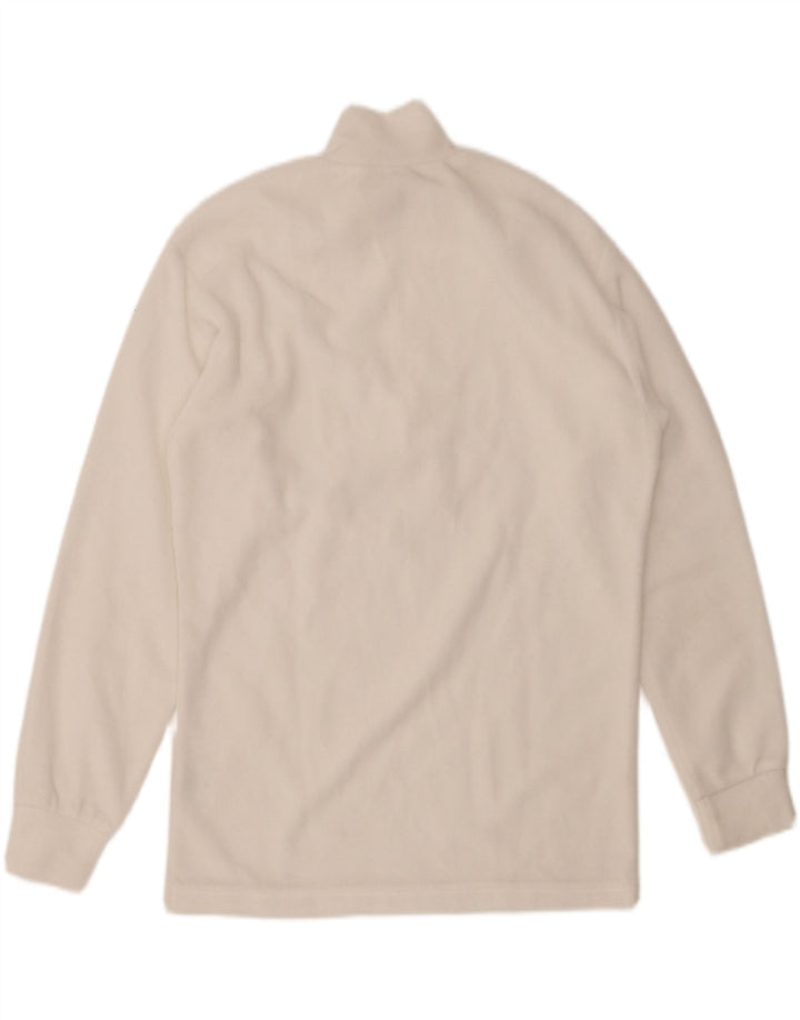 FILA Mens Zip Neck Fleece Jumper IT 44 XS White Polyester