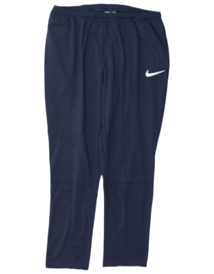 Nike Mens Dri Fit Tracksuit Trousers XL  Navy Blue Polyester