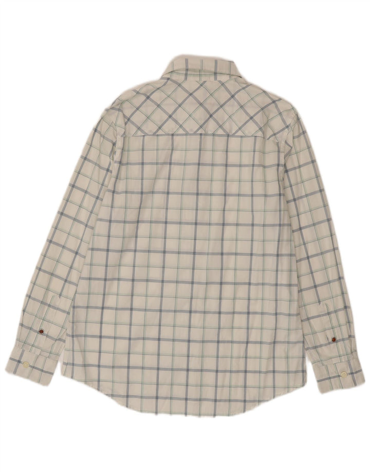 Camicia da uomo Timberland in cotone a quadri bianchi medi