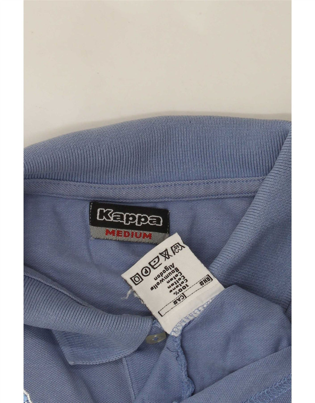 Kappa Mens Polo Shirt Medium Blue Cotton
