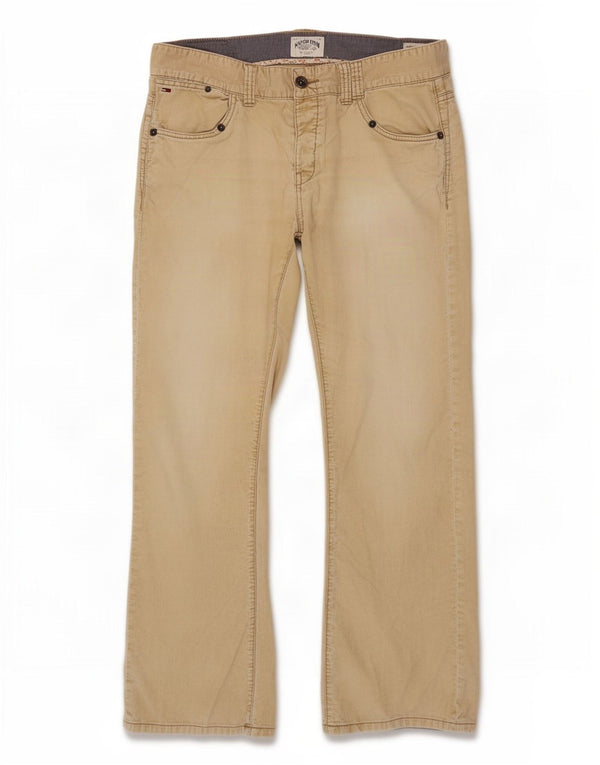 Tommy Hilfiger Damen Bootcut-Cordhose W34 L32 Beige Baumwolle