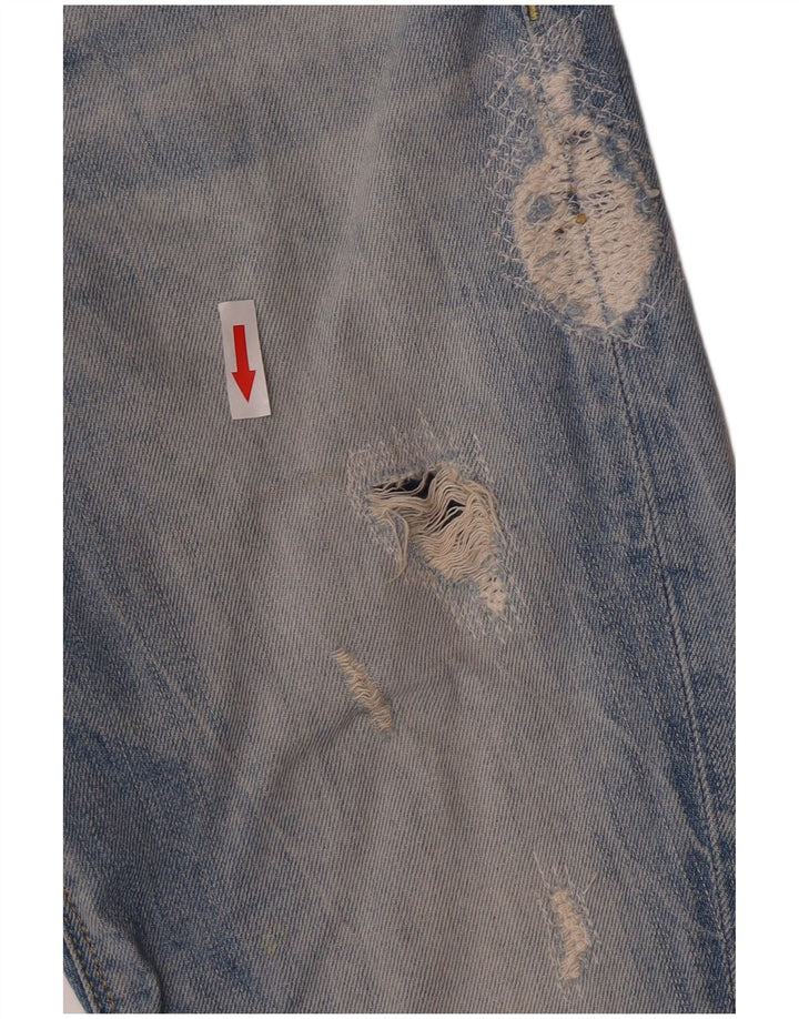 Guess Womens Distressed Slim Jeans W26 L24 Blue Cotton