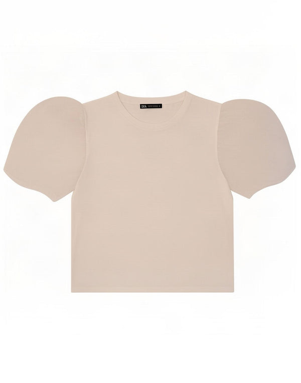 Damska koszulka Crop Top Zara UK 12 Medium White Modal