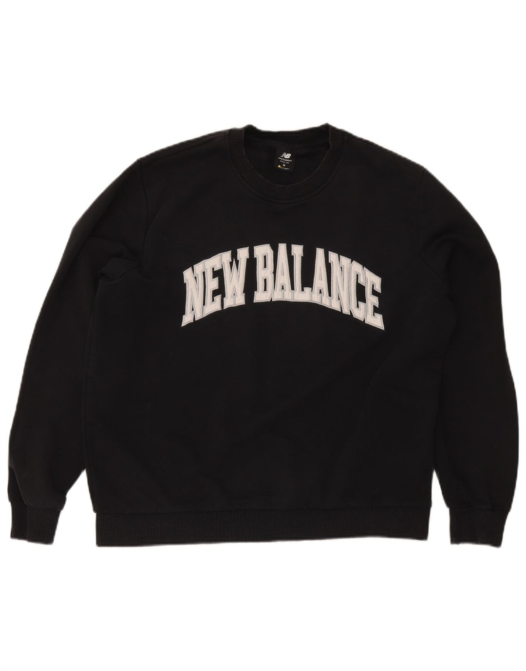 New Balance Mens Graphic Sweatshirt Jumper Medium Black Cotton