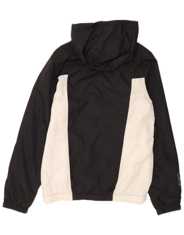 Ellesse Mens Graphic Hooded Tracksuit Top Jacket Small Black Colourblock
