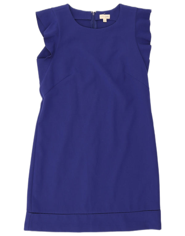 Jules Womens Sleeveless Sheath Dress UK 14 Large Blue Polyester