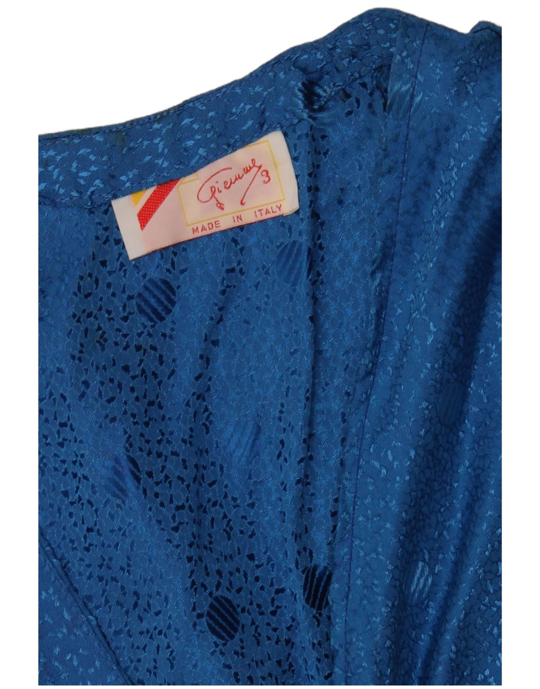 Vintage Womens Waistcoat UK 12 Medium Blue Geometric Classic