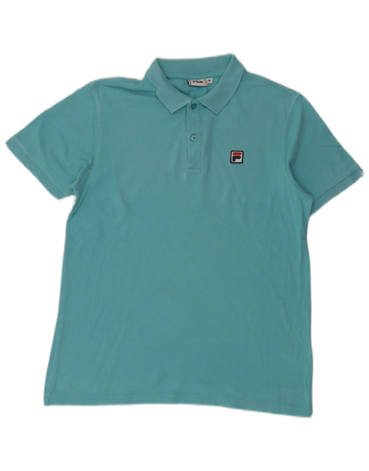 Fila Mens Polo Shirt Medium Blue Cotton